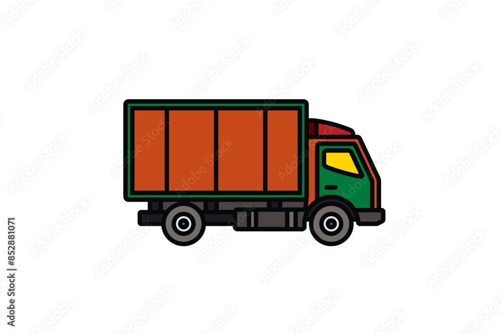 Original vector illustration. A truck. A contour icon. Original vector illustration. A truck. A contour icon.