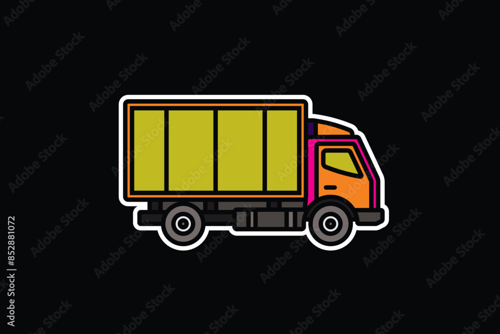 Original vector illustration. A truck. A contour icon. Original vector illustration. A truck. A contour icon.