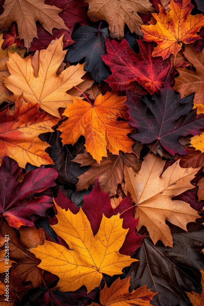 Colorful Autumn Leaves on the Ground Colorful Autumn Leaves on the Ground
