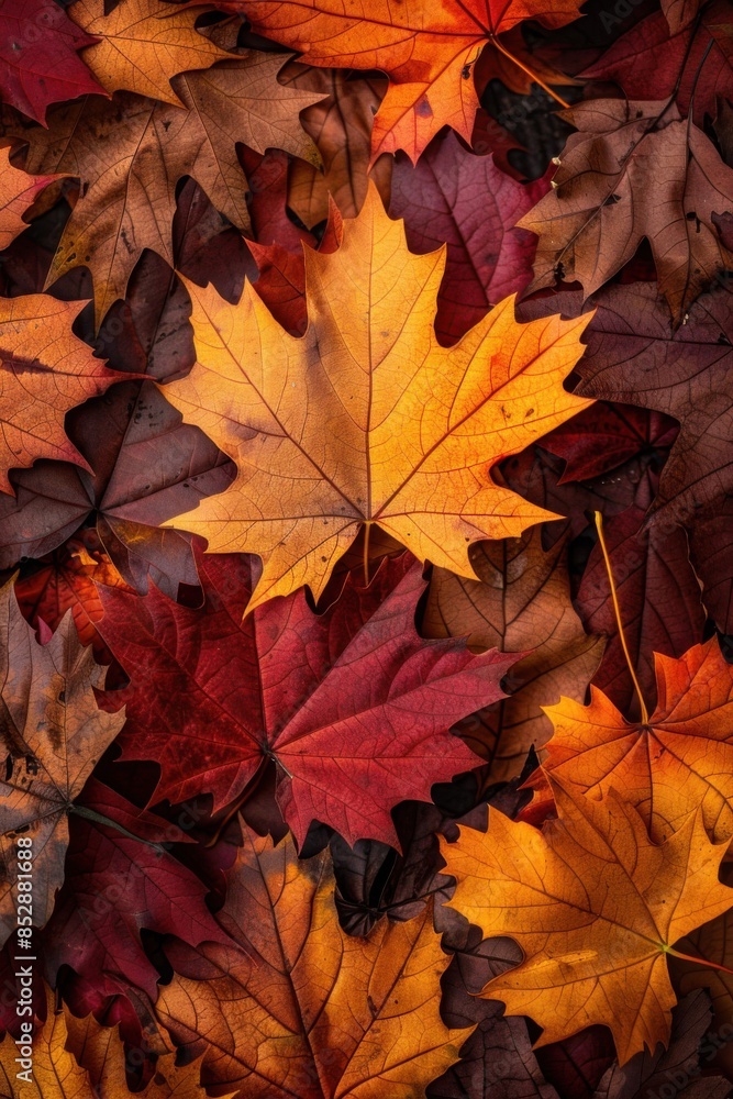 Fototapeta premium Colorful Autumn Leaves on the Ground