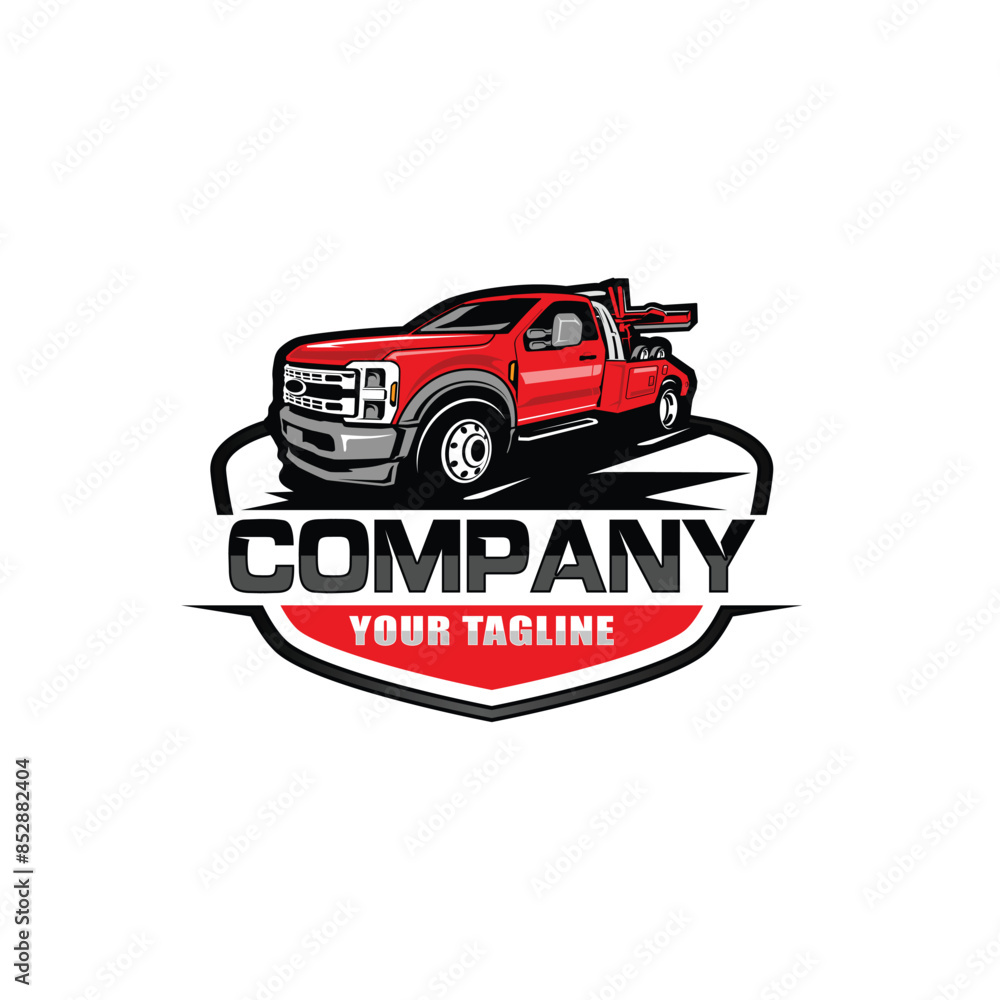 Fototapeta premium TOWING CAR LOGO TOWING CAR VECTOR ILLUSTRATION
