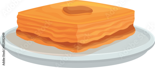 This sweet treat is a layered pastry filled with chopped nuts and sweetened with syrup or honey