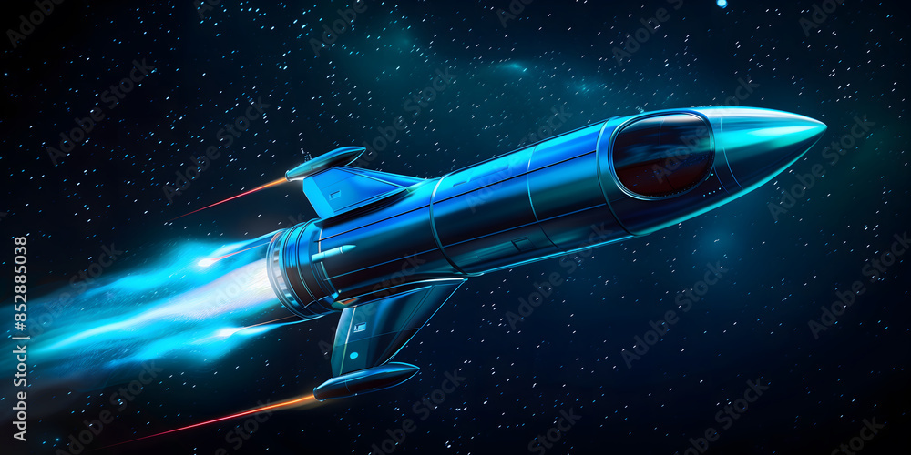 Obraz premium spaceship and space