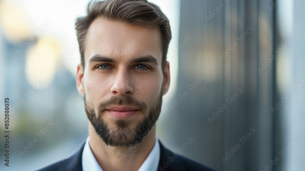 Job Candidate in Business Attire with Minimalist Background Job Candidate in Business Attire with Minimalist Background