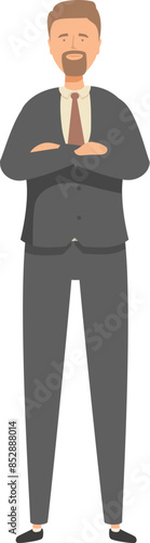Businessman is crossing his arms and smiling