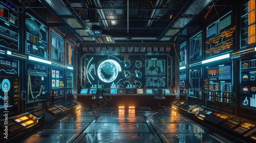 Control room screens with detailed analytics for energy storage