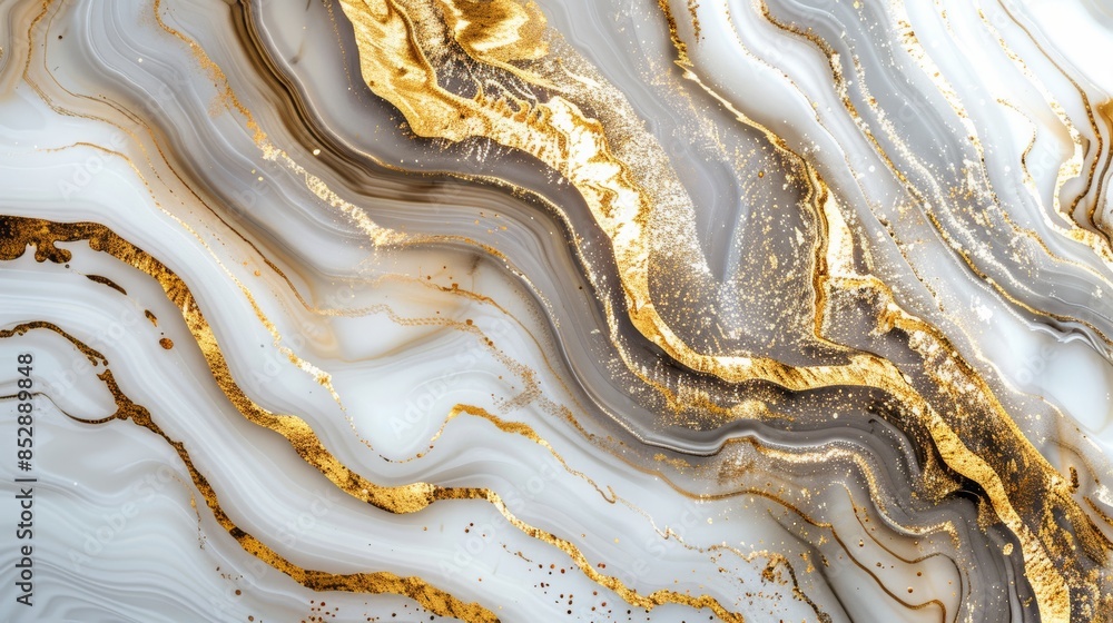 Abstract Swirling Marble with Golden Accents Abstract Swirling Marble with Golden Accents