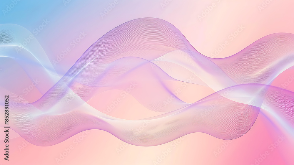 Fototapeta premium Dreamy Pastel Waveforms