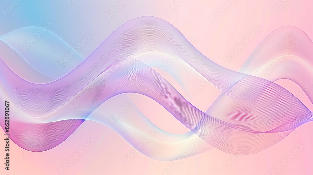 Fototapeta premium Dreamy Pastel Waveforms