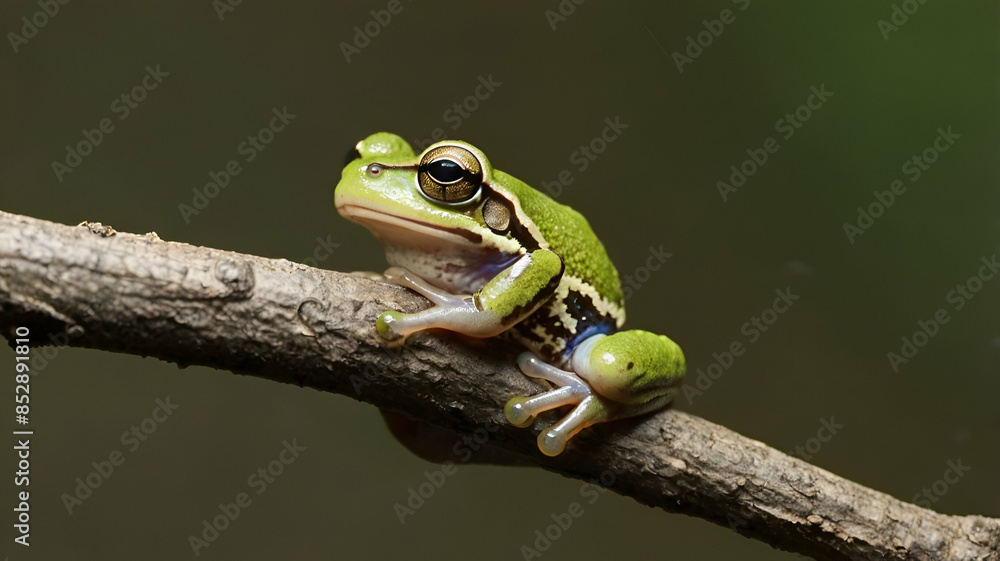 froglet Sitting on a branch European tree frog, Hyla arborea, sitting on grass straw with clear green background. GENERATE AI,
froglet Sitting on a branch European tree frog, Hyla arborea, sitting on grass straw with clear green background. GENERATE AI,
