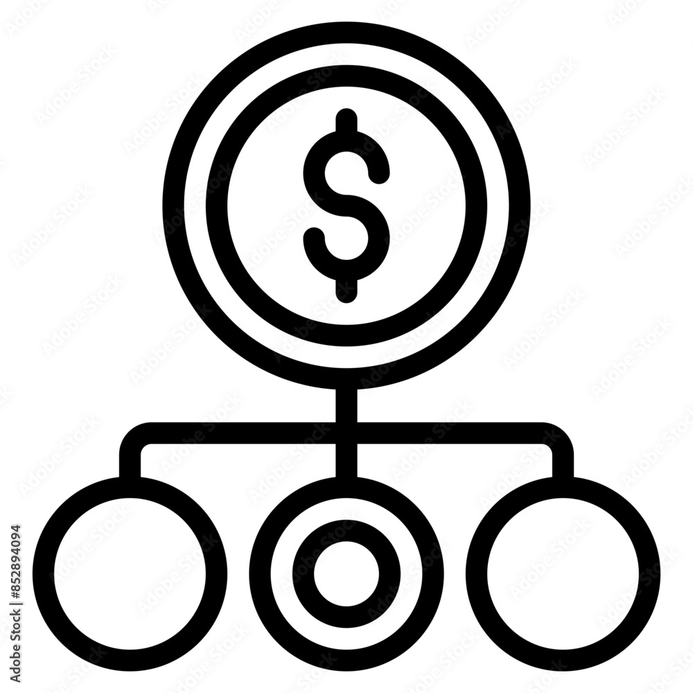 distribution dealing outline icon and illustration distribution dealing outline icon and illustration