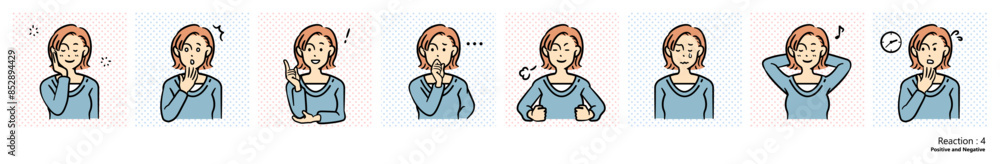 ダイバーシティのイラスト（アジア系）｜リアクション4
