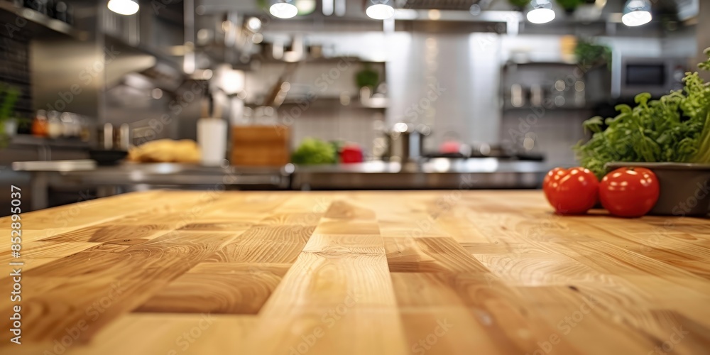 Wooden Countertop in a Modern Kitchen Wooden Countertop in a Modern Kitchen