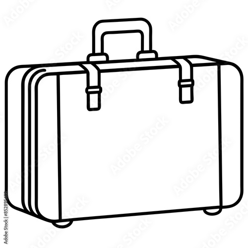 Suitcase Vector illustration and line art