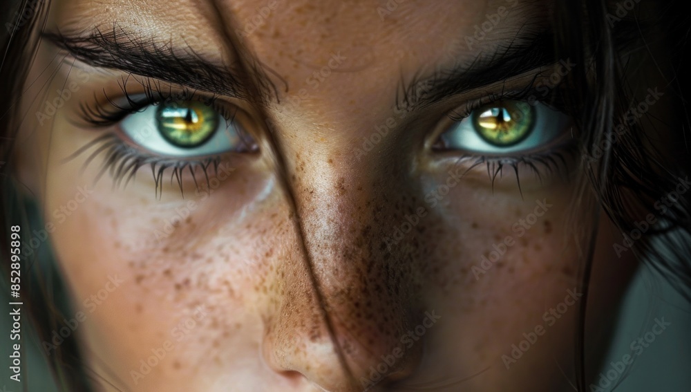 Highlight the strength of her gaze, a piercing stare that commands respect and captivates the viewer's attention with unwavering intensity. Highlight the strength of her gaze, a piercing stare that commands respect and captivates the viewer's attention with unwavering intensity.