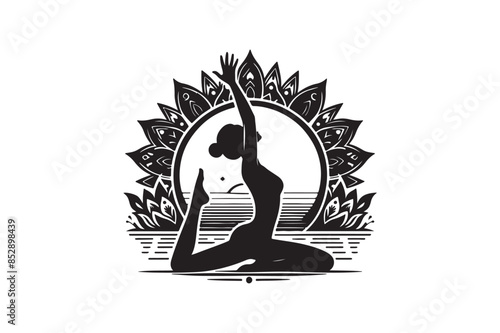 A yoga silhouette vector file