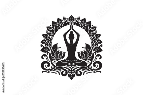 A yoga silhouette vector file