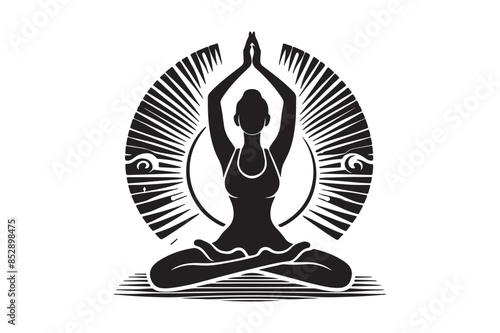 A yoga silhouette vector file