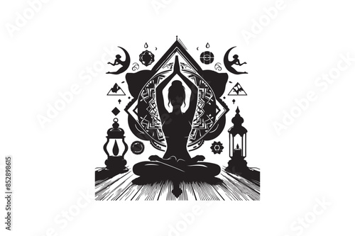 A yoga silhouette vector file