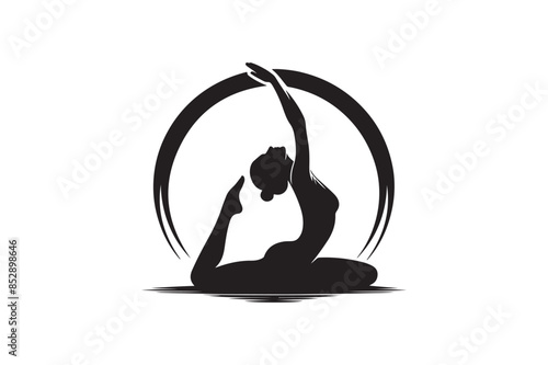A yoga silhouette vector file
