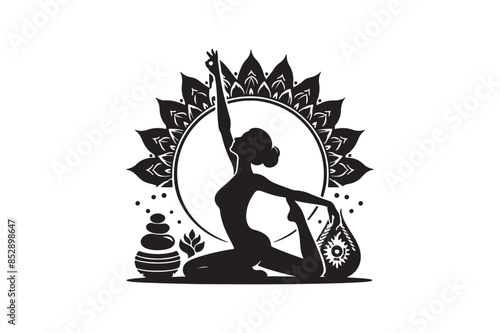 A yoga silhouette vector file