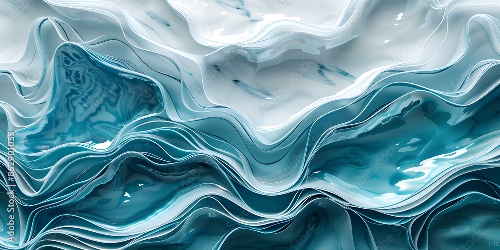 Blue and white abstract painting Blue and white abstract painting