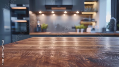 Wallpaper Mural Close-up of a Wooden Kitchen Countertop Torontodigital.ca