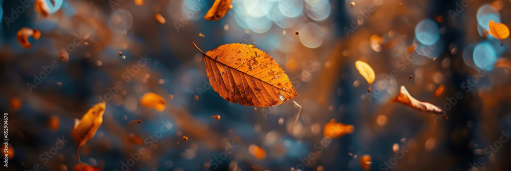 Panorama view of autumn season nature abstract background. Generative ai. Panorama view of autumn season nature abstract background. Generative ai.