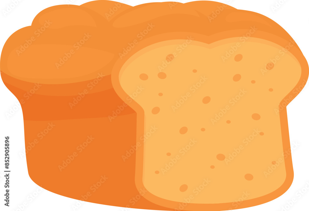 Freshly baked loaf of bread sliced open to reveal a soft and fluffy interior Freshly baked loaf of bread sliced open to reveal a soft and fluffy interior