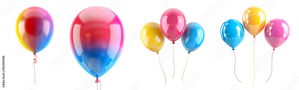 Balloons on transparent background Balloons on transparent background