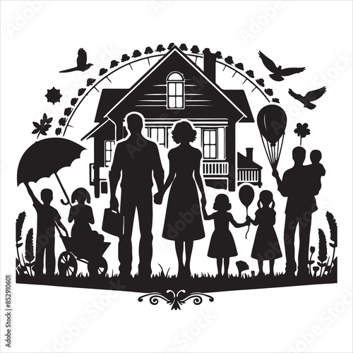 Family Reunions Vector stock vectors eps with white background 