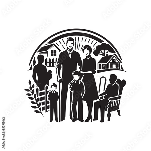 Family Reunions Vector stock vectors eps with white background 
