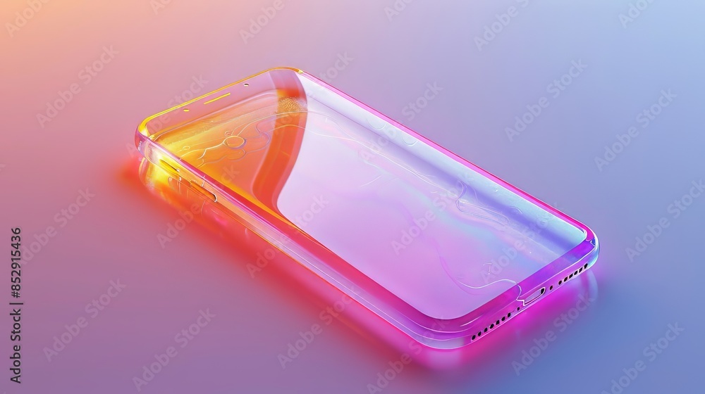 Clear Phone Case With Rainbow Gradient Clear Phone Case With Rainbow Gradient