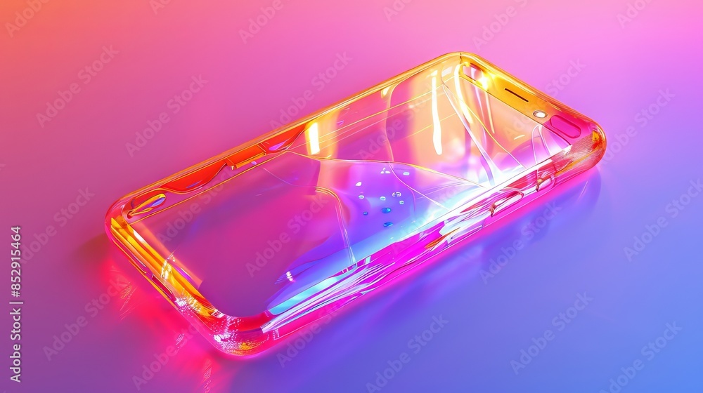 Clear Phone Case With Neon Lights Clear Phone Case With Neon Lights