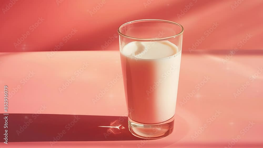 glass of milk. milk in glass. glass of milk with strawberry on pink background and have space for text. glass of milk with splash on pastel background. glass of milk. milk in glass. glass of milk with strawberry on pink background and have space for text. glass of milk with splash on pastel background.