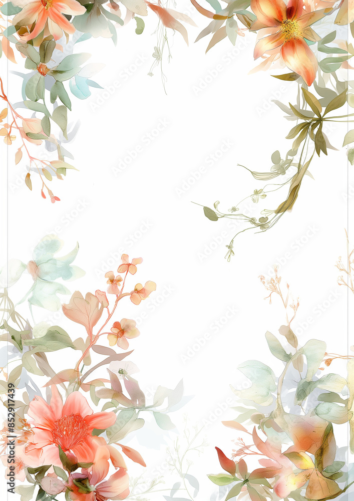 Simple wedding theme frame, translucent center Simple wedding theme frame, translucent center