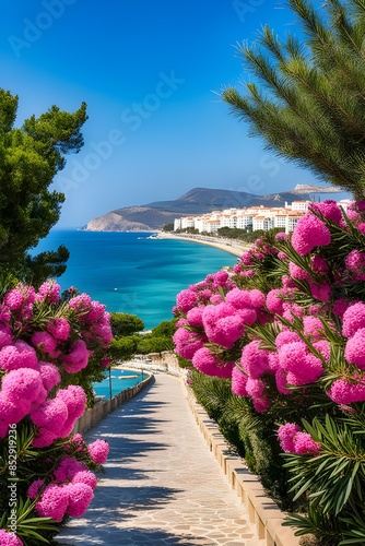 Beautiful resort promenade