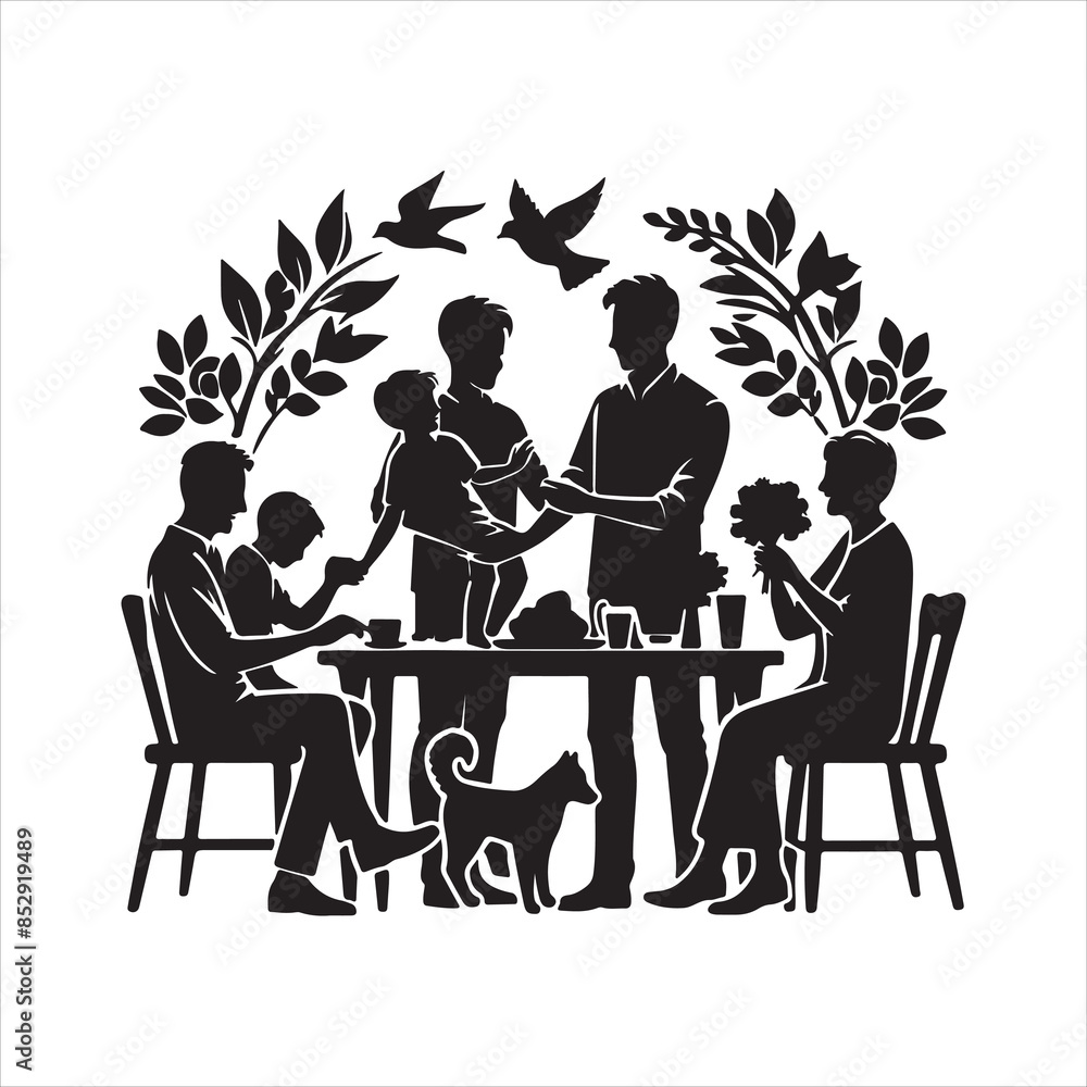 Fototapeta premium Family Reunions Vector stock vectors eps with white background 