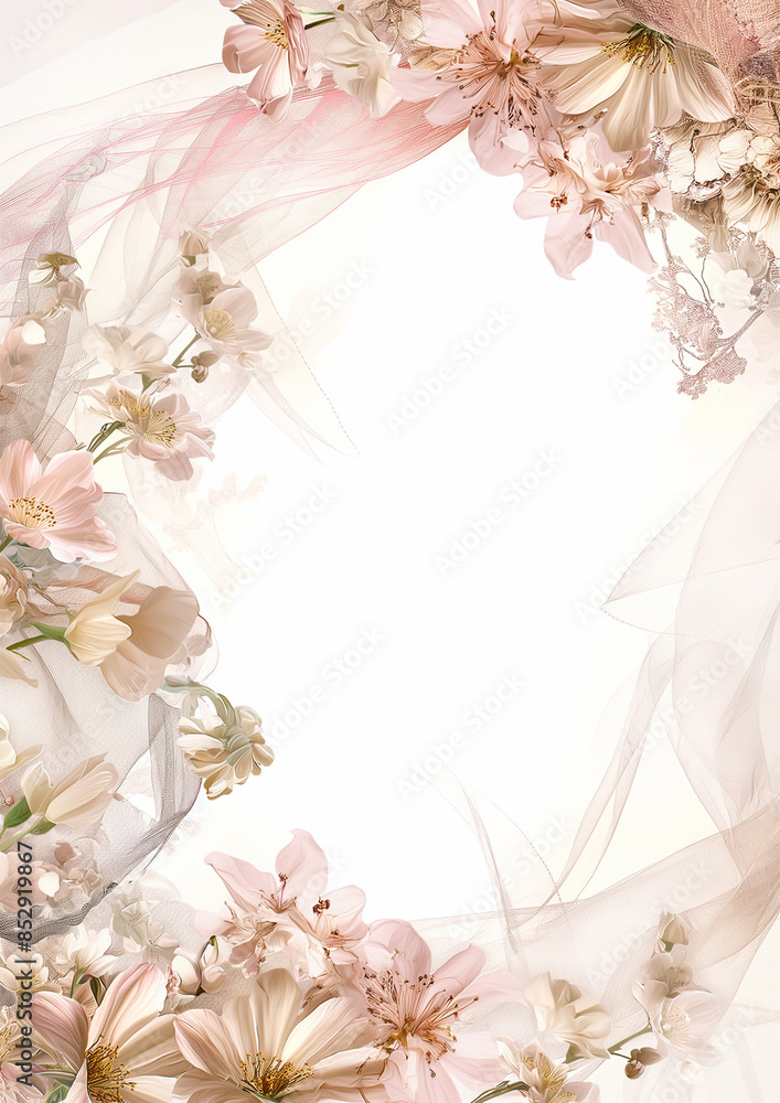 Simple wedding theme frame, translucent center Simple wedding theme frame, translucent center
