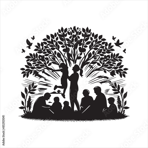 Family Reunions Vector stock vectors eps with white background 