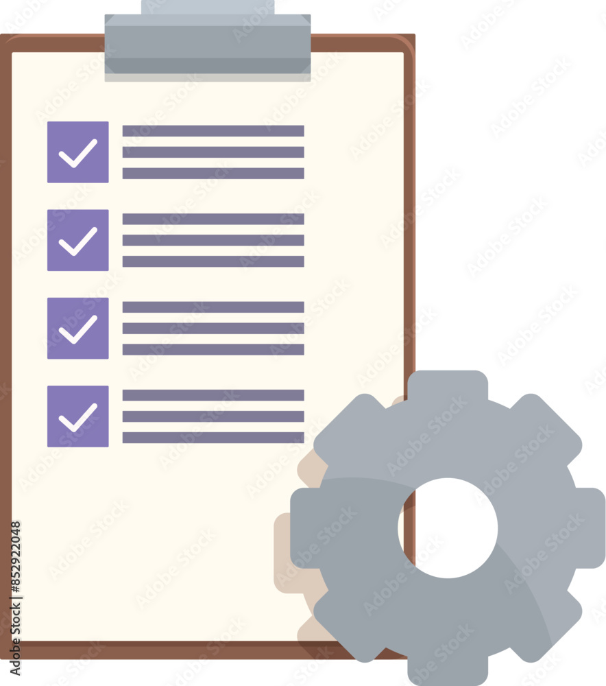 Clipboard with completed checklist symbolizing efficiency and automation in task management Clipboard with completed checklist symbolizing efficiency and automation in task management