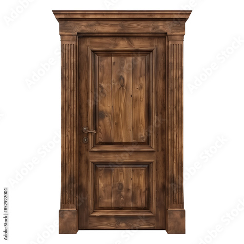 Wooden door on transparent background © DETHAL