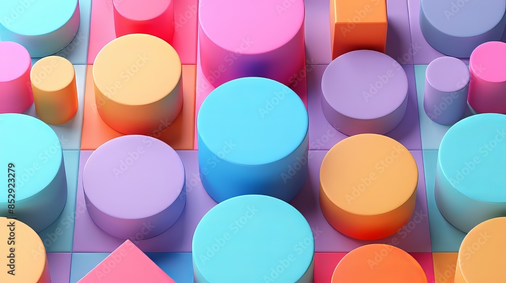 Colorful Geometric Shapes Pattern Colorful Geometric Shapes Pattern