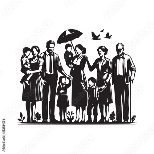 Family Reunions Vector stock vectors eps with white background 