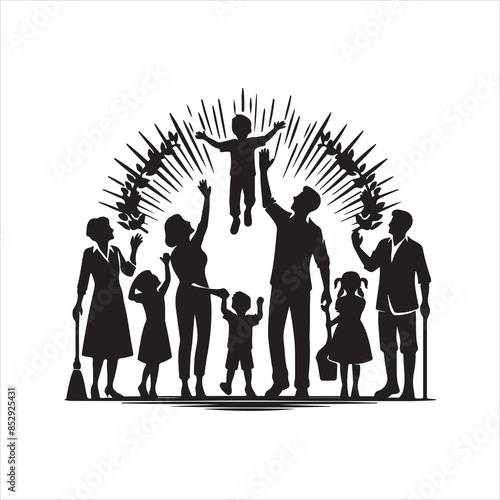 Family Reunions Vector stock vectors eps with white background 