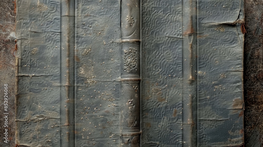 Fototapeta premium Background with old gray book cover