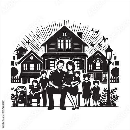Family Reunions Vector stock vectors eps with white background 