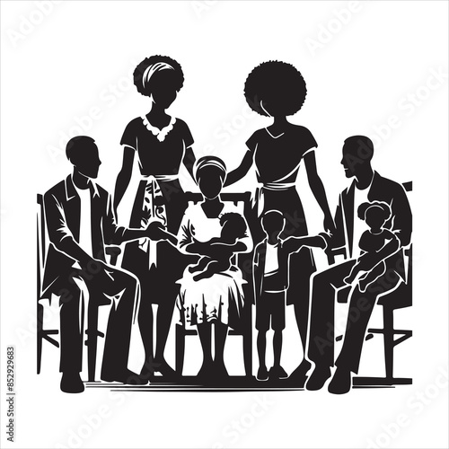 Family Reunions Vector stock vectors eps with white background 