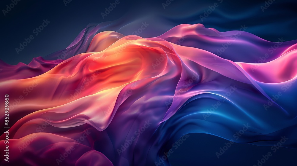 Obraz premium Colorful Fabric Waves