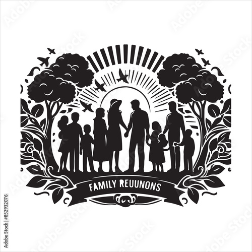 Family Reunions Vector stock vectors eps with white background 